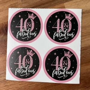 40 & Fabulous Stickers (set of 58)